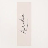Handtekening Naam Simple Minimal Blush Pink Yoga M Yogamat (Voorkant)
