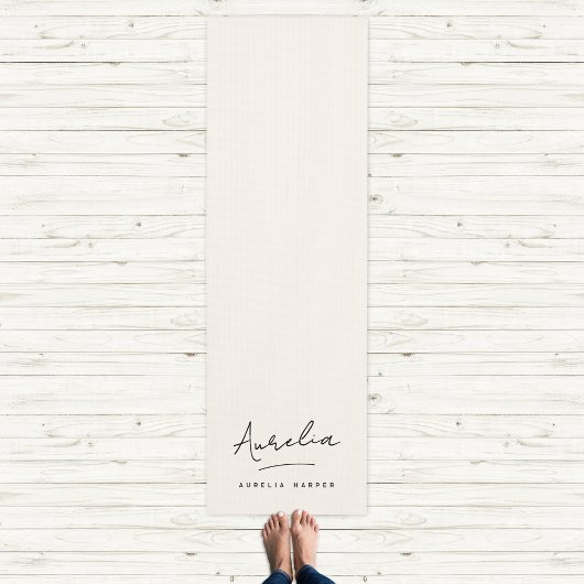 Handtekening Naam Simple Modern Minimalistische Yo Yogamat