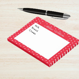 Handtekening Naam White en Red Polka Dots Post-it® Notes