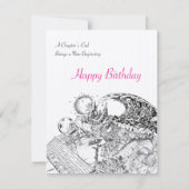 Handtekening Nieuwe beginnings Happy Birthday-kaar (Voorkant)