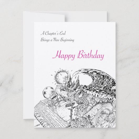 Handtekening Nieuwe beginnings Happy Birthday-kaar (Voorkant)