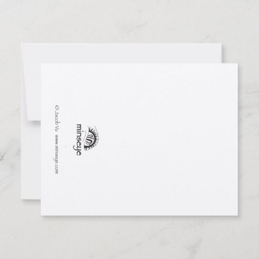 Handtekening Nieuwe beginnings Happy Birthday-kaar (Achterkant)