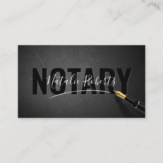 Handtekening notarisagent handtekening Elegant Bla Visitekaartje (Voorkant)