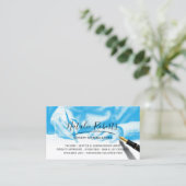 Handtekening Notarisch Ondertekening agent Blauw Visitekaartje (Staand voorkant)