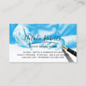 Handtekening Notarisch Ondertekening agent Blauw Visitekaartje (Voorkant)