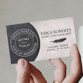 Handtekening notarisstempel visitekaartje