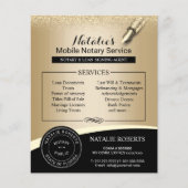 Handtekening notionele zegelmachine zwart/goud flyer (Voorkant)