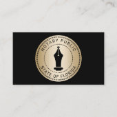 Handtekening notionele zegelmachine zwart/goud visitekaartje (Voorkant)