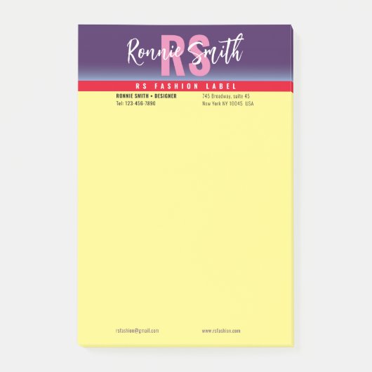 Handtekening notities post-it® notes (Voorkant)