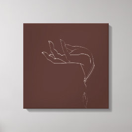 Handtekening Ontwerp Lijn Canvas Afdruk