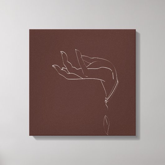 Handtekening Ontwerp Lijn Canvas Afdruk (Voorkant)