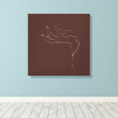 Handtekening Ontwerp Lijn Canvas Afdruk (Insitu (Houten vloer))