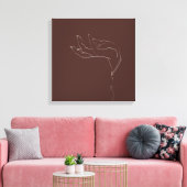 Handtekening Ontwerp Lijn Canvas Afdruk (Insitu (Woonkamer))