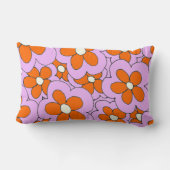 Handtekening Oranje en roze ventilatorontwerp Kussen (Achterkant)