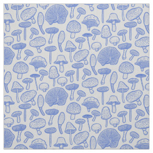 Handtekening paddenstoelen Collage Stof
