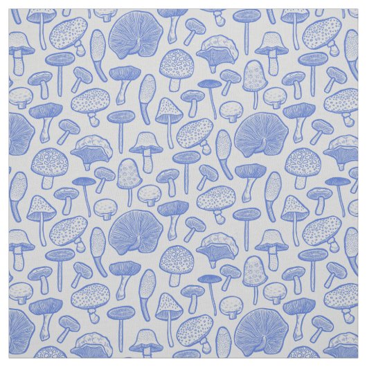 Handtekening paddenstoelen Collage Stof (Swatch)