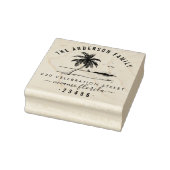 Handtekening palmboom | Familienaam Retouradres Rubberstempel (Stempel)
