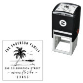 Handtekening palmboom | Familienaam Retouradres Zelfinktende Stempel (In situ)