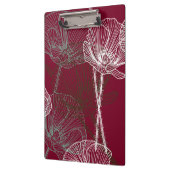 Handtekening papavers op rood klembord (Links)