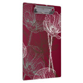 Handtekening papavers op rood klembord (Rechts)