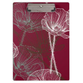 Handtekening papavers op rood klembord (Voorkant)