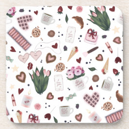 Handtekening patroon Valentijn Bier Onderzetter