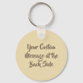 Handtekening Pet beige Sleutelhanger (Achterkant)