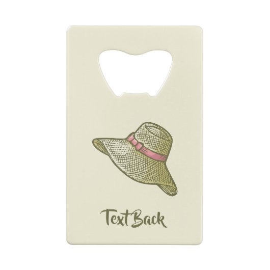 Handtekening Pet Geel Creditkaart Flessenopener (Achterkant)