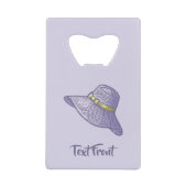 Handtekening Pet Lila Creditkaart Flessenopener (Voorkant)