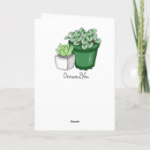 Handtekening Planten | Fijne verjaardag Kaart (Achterkant)