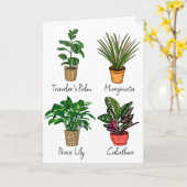 Handtekening Planten | Fijne verjaardag Kaart (Gele Bloem)