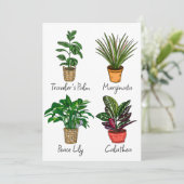 Handtekening Planten Kunst Kaart (Staand voorkant)