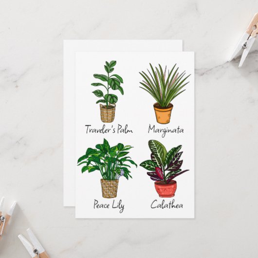 Handtekening Planten Kunst Kaart (Voorkant / Achterkant in situ)