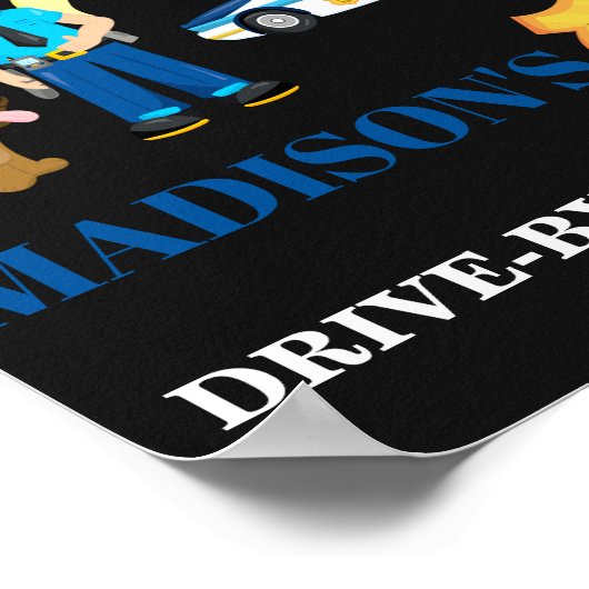 Handtekening politiemensen met naam en toenaam poster (Hoek)