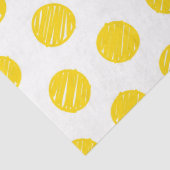 Handtekening Polka Dot Yellow Oranje White Gift Wr Tissuepapier (Detail)