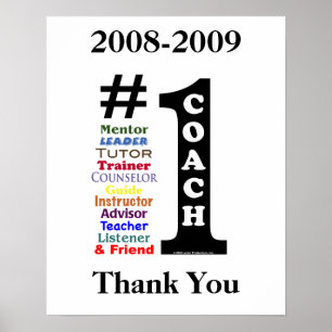 Handtekening Poster voor #1 coach