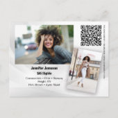 Handtekening Postkaart QR Code Acteur Model Promo  (Achterkant)