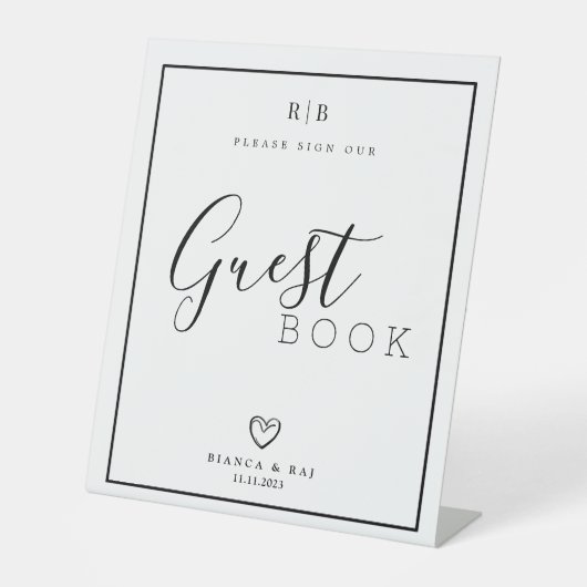 Handtekening Reclamebord Met Voetstuk (Voorkant)
