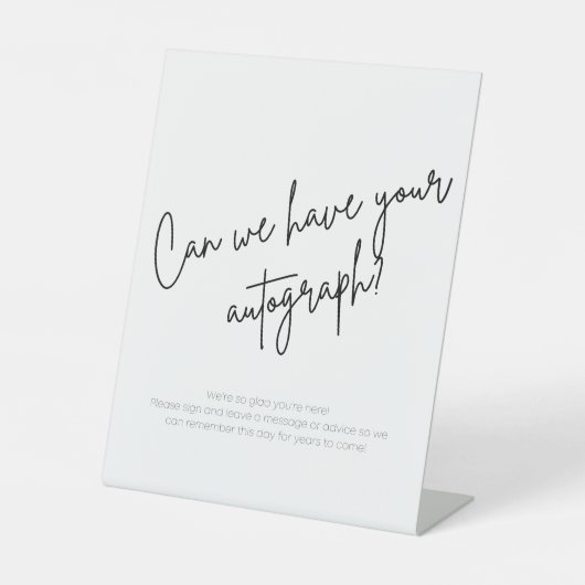 Handtekening Reclamebord Met Voetstuk (Voorkant)