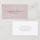 Handtekening roos Gold Marble Pattern Visitekaartje (Voorkant / Achterkant)