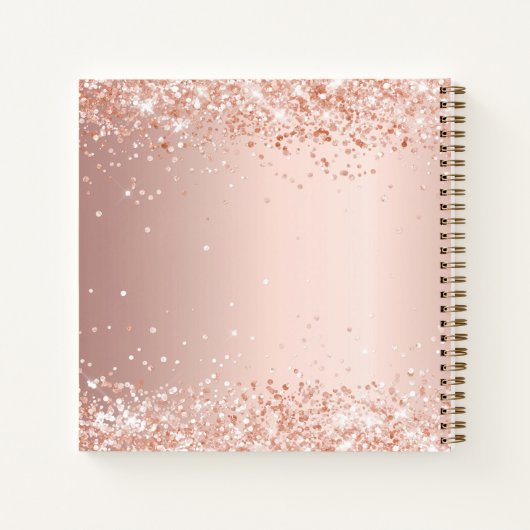 Handtekening roos goudhandtekening Notionele onder Notitieboek (Achterkant)