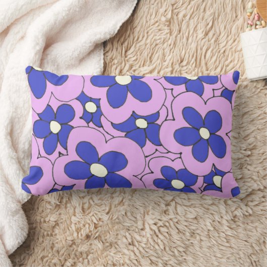 Handtekening roze en blauw ventilatorontwerp kussen (Deken)