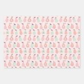 Handtekening roze pairpatroon inpakpapier vel (Voorkant)