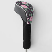 Handtekening Roze Roos Patroon Golfheadcover (Schuin)