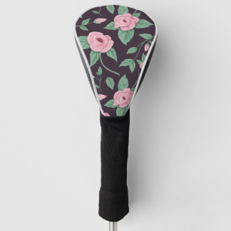 Handtekening Roze Roos Patroon Golfheadcover