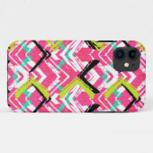 Handtekening Roze Zig Zag Patroon Case-Mate iPhone Case (Achterkant (horizontaal))