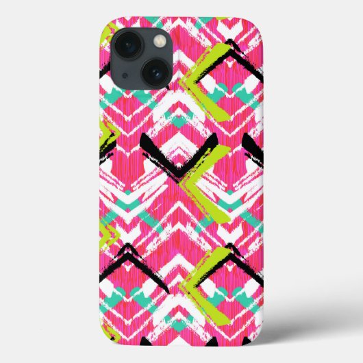 Handtekening Roze Zig Zag Patroon Case-Mate iPhone Case (Achterkant)