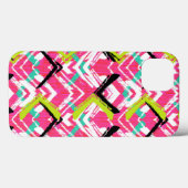 Handtekening Roze Zig Zag Patroon Case-Mate iPhone Case (Achterkant (horizontaal))