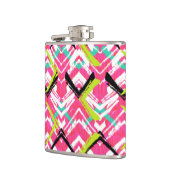 Handtekening Roze Zig Zag Patroon Heupfles (Links)