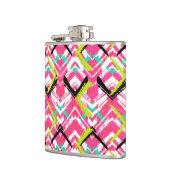 Handtekening Roze Zig Zag Patroon Heupfles (Links)